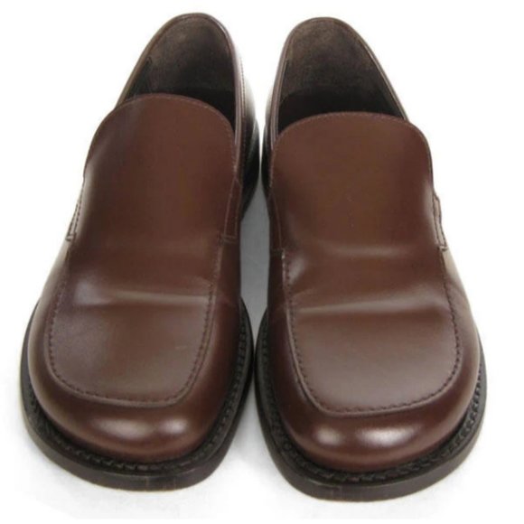 Prada Brown Leather Slip On Loafer main image 4